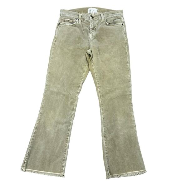 Current Elliot The Kick Jean Corduroy Tan Size 25 Cropped - Picture 1 of 5